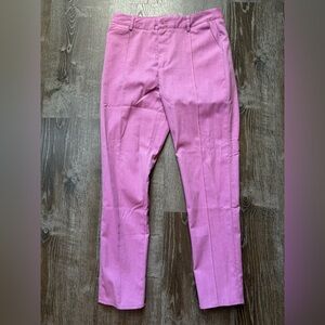 Pink Women's Ankle Suit Pants